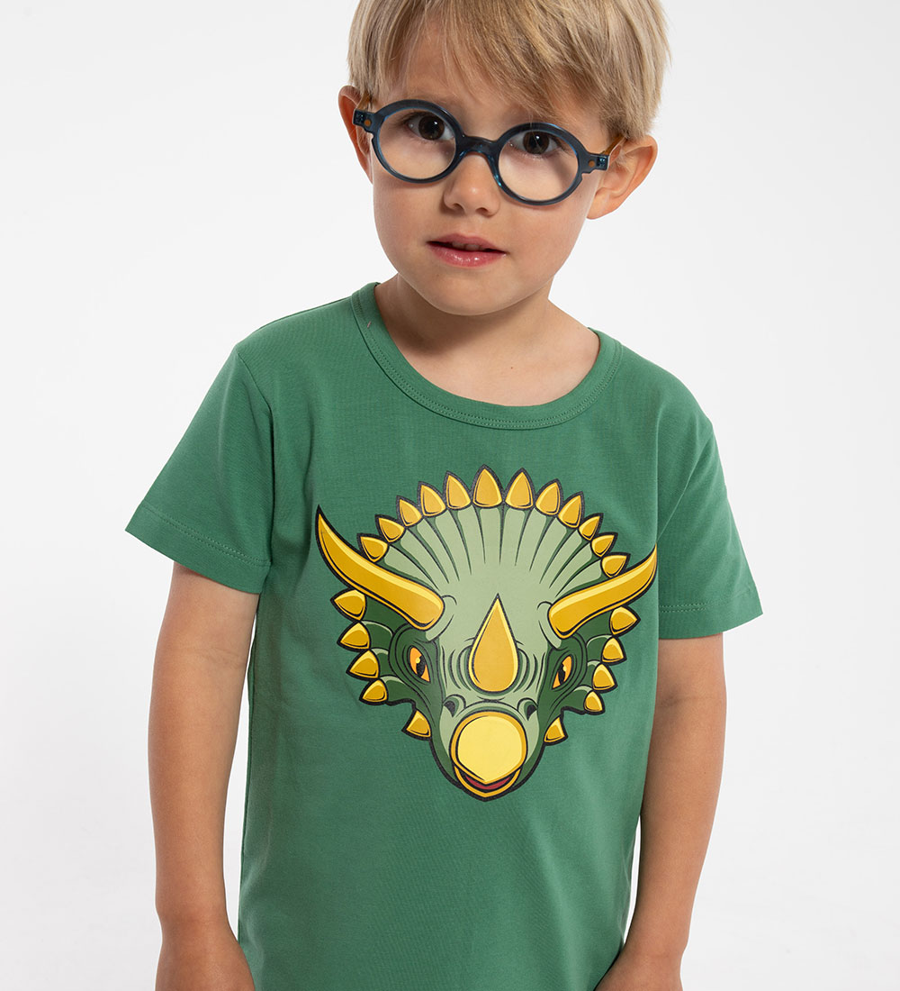 ANIMALS T-shirt - AnimalsGrowl - Fatique Green Triceratops