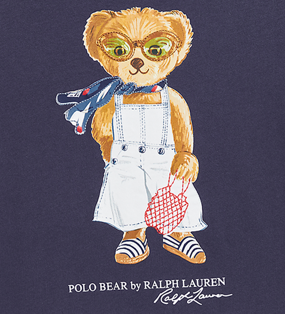 Polo Ralph Lauren Stuttermabolur - Blátt M. Bangsi