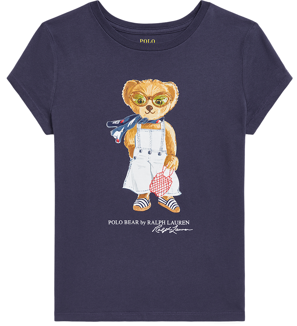 Polo Ralph Lauren Stuttermabolur - Blátt M. Bangsi