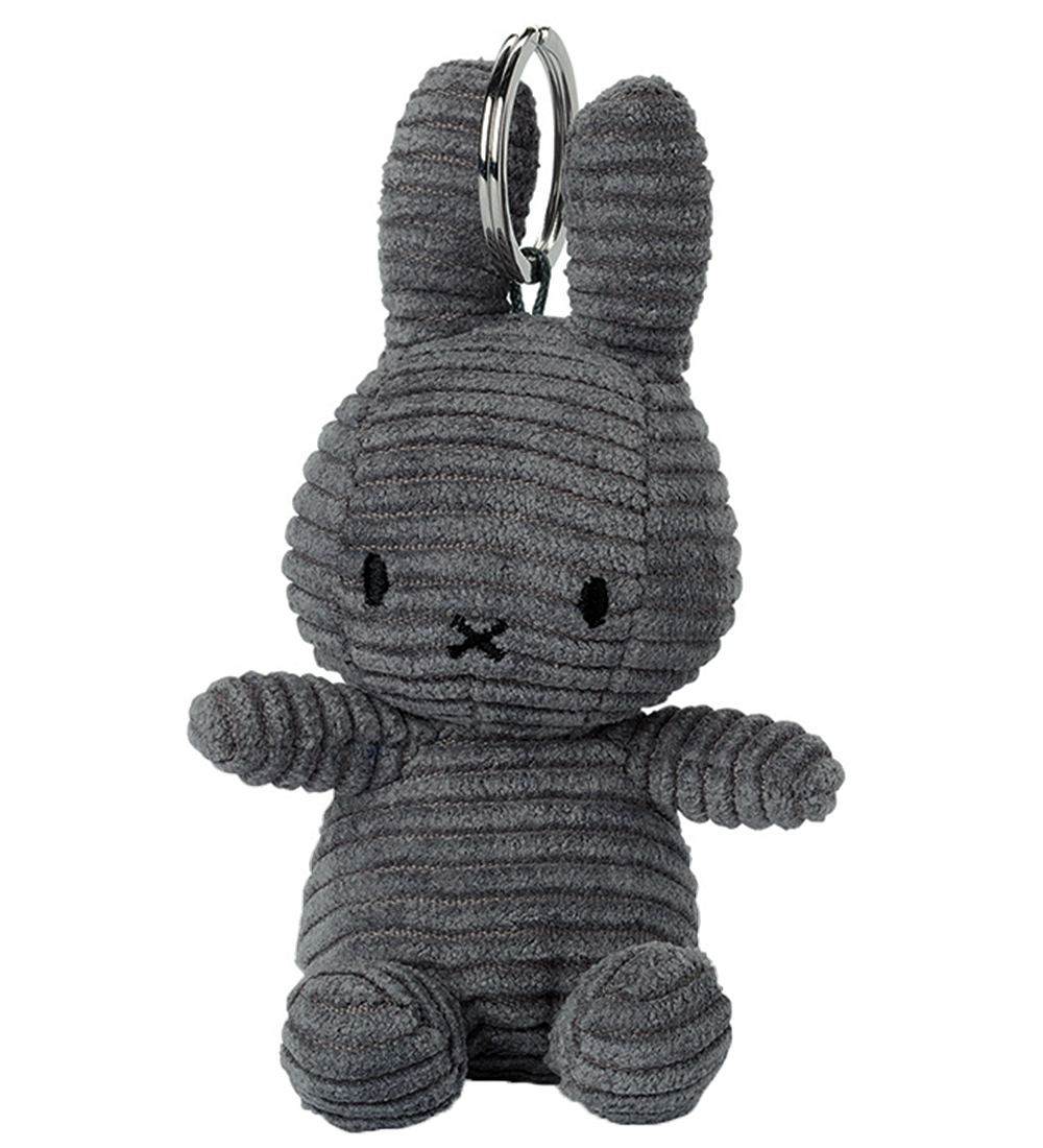 Bon Ton Toys Keychain - 12 cm - Miffy ECO Corduroy - Grey