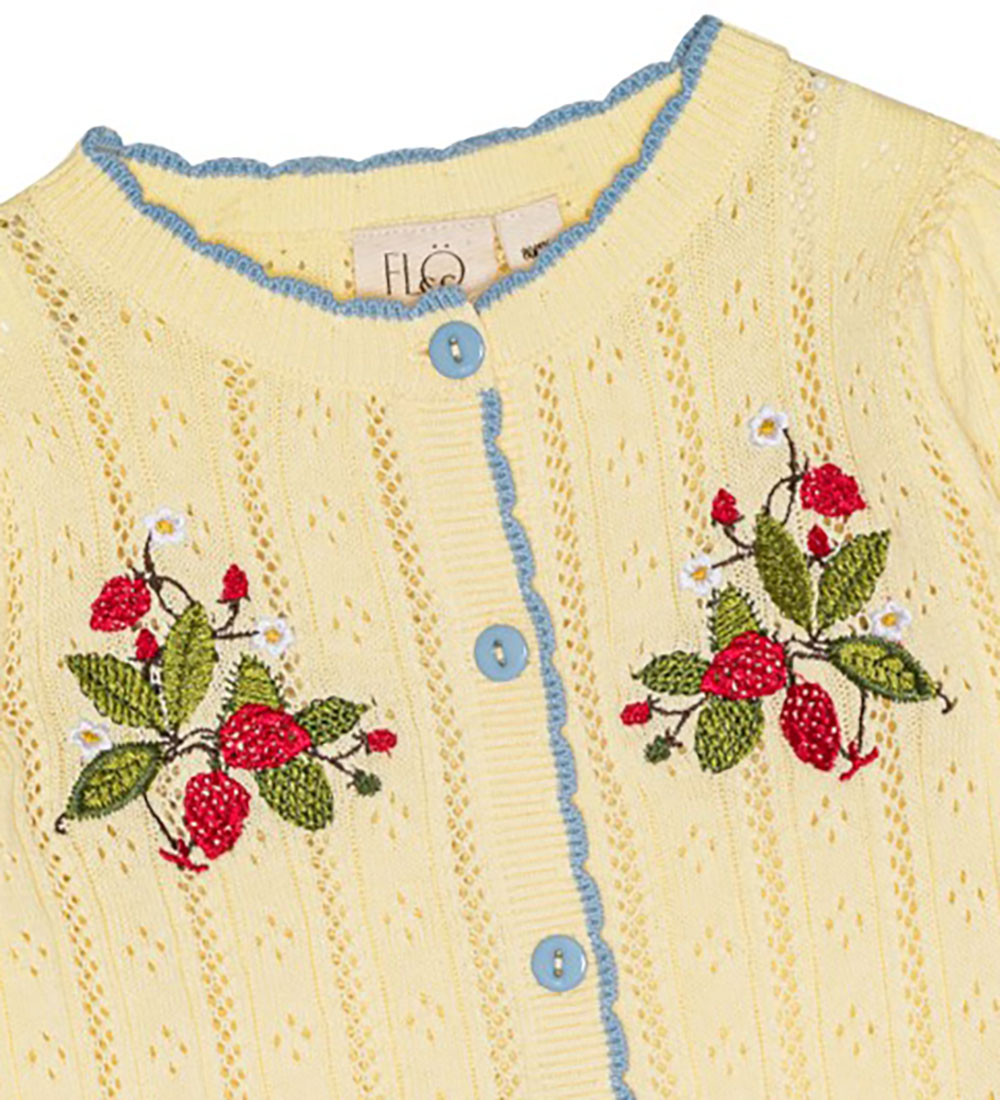 Flöss Cardigan - Prjónað - Dream - Soft Yellow