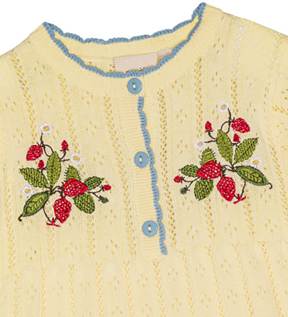Flöss Dress - Knitted - Dream - Soft Yellow w. Pointelle