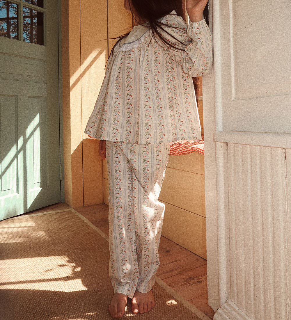 Flöss Trousers - Abigail - Soft White/Bright Blue