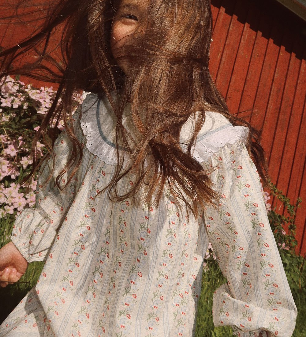 Robe Flöss - Abigail - Soft White/Lumineux Blue