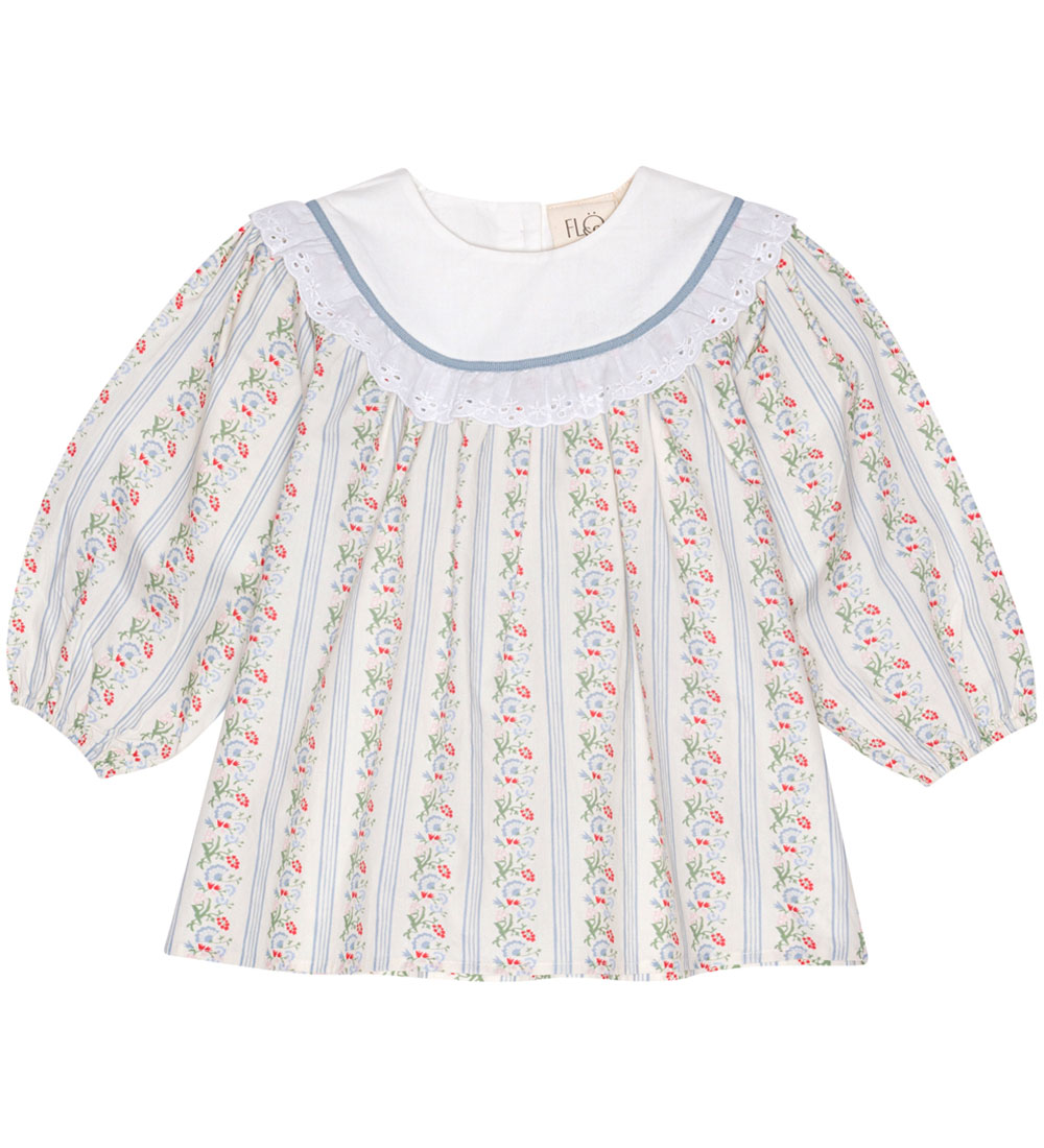 Robe Flöss - Abigail - Soft White/Lumineux Blue