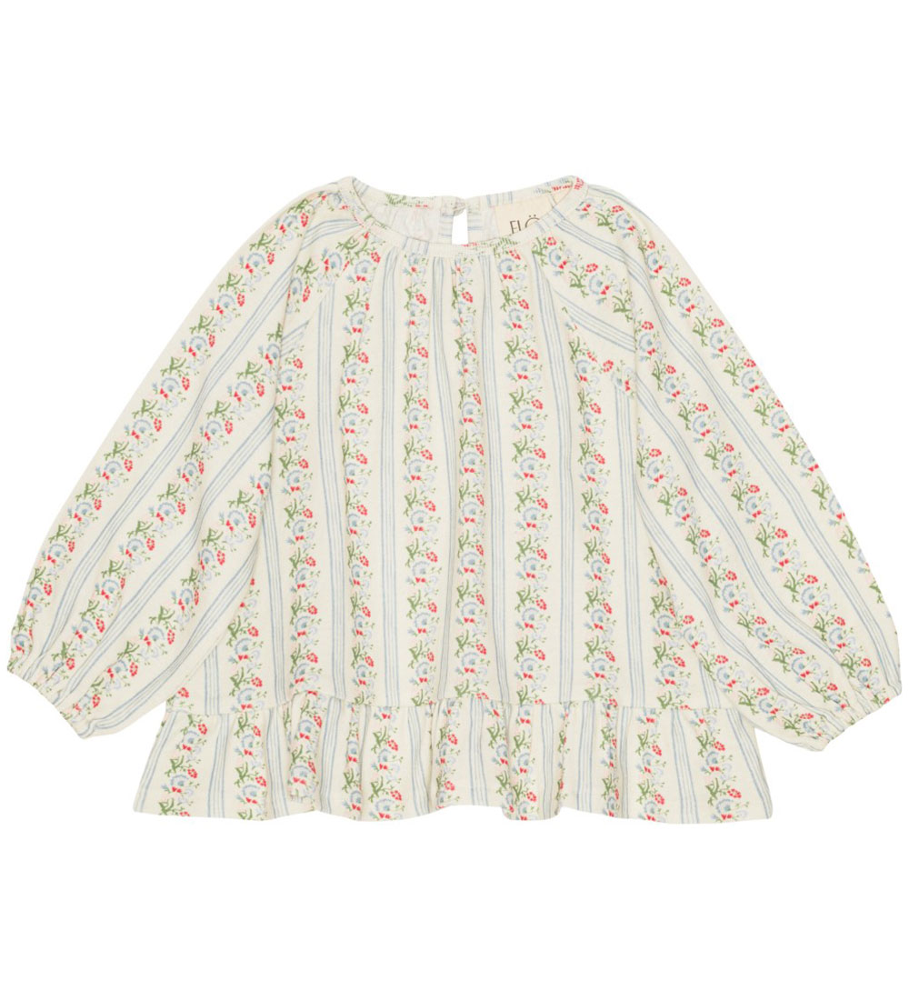 Flöss Bluse - Abigail - Soft White/Hell Blue