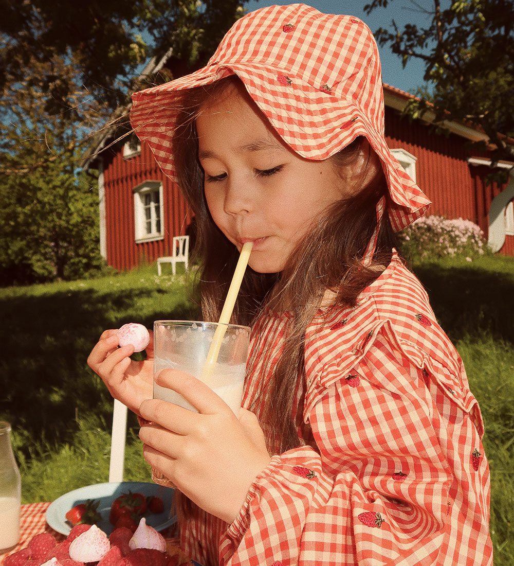 Flöss Sun Hat - Molly - Berry Gingham