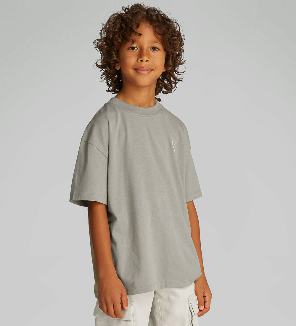 Calvin Klein T-skjorte - Miami Baksidetrykk - Laurel Oak Grey