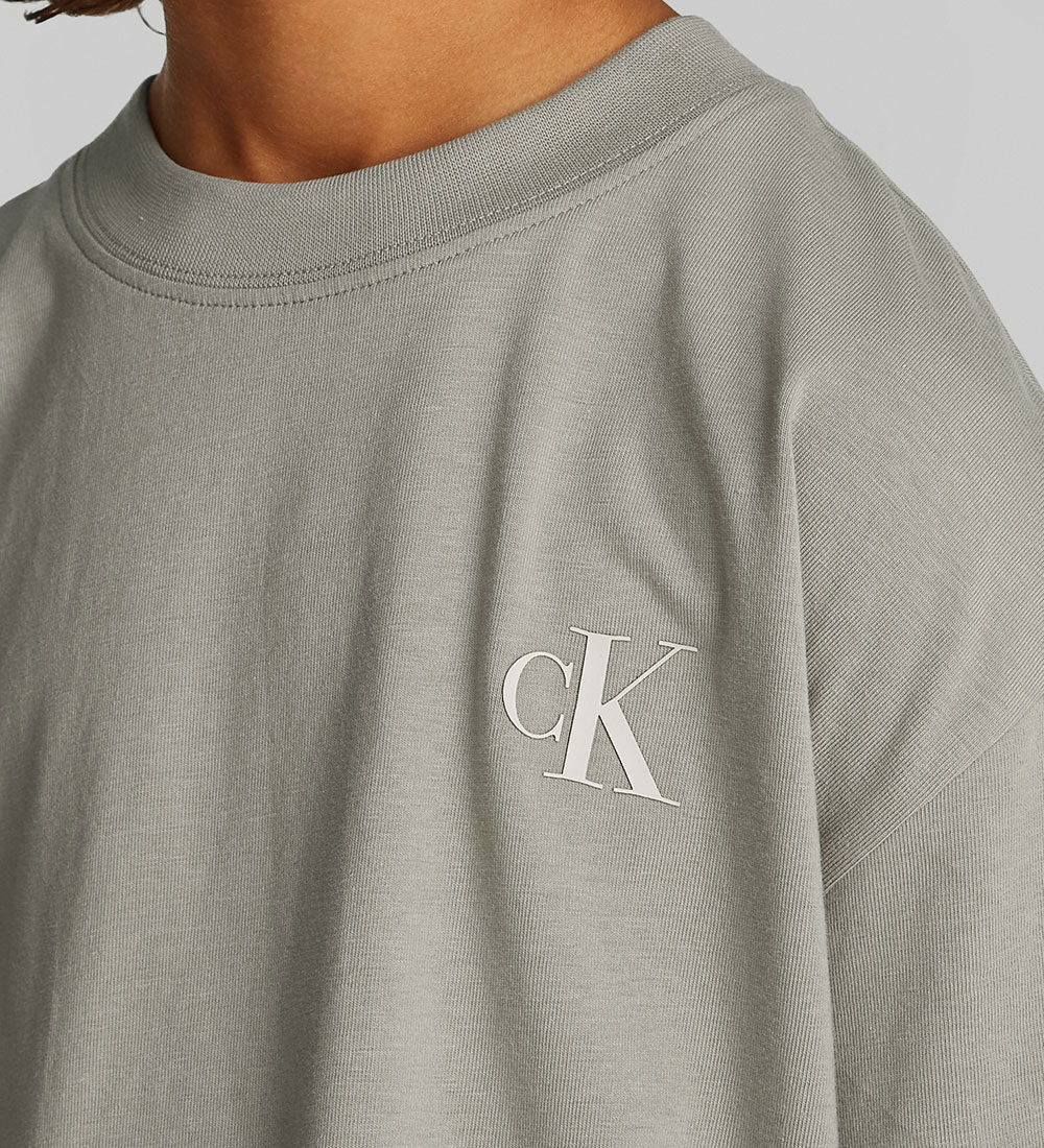 Calvin Klein T-skjorte - Miami Baksidetrykk - Laurel Oak Grey