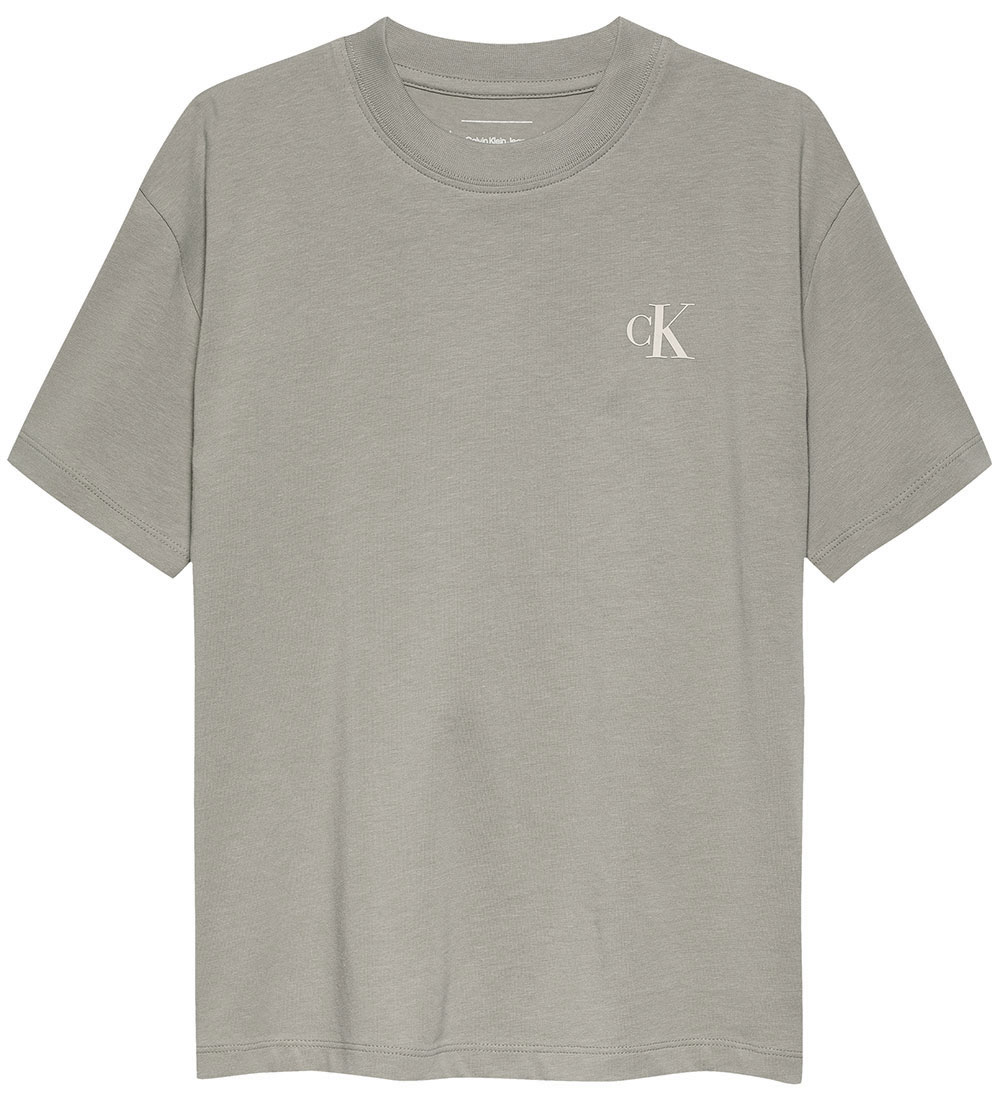 Calvin Klein T-skjorte - Miami Baksidetrykk - Laurel Oak Grey