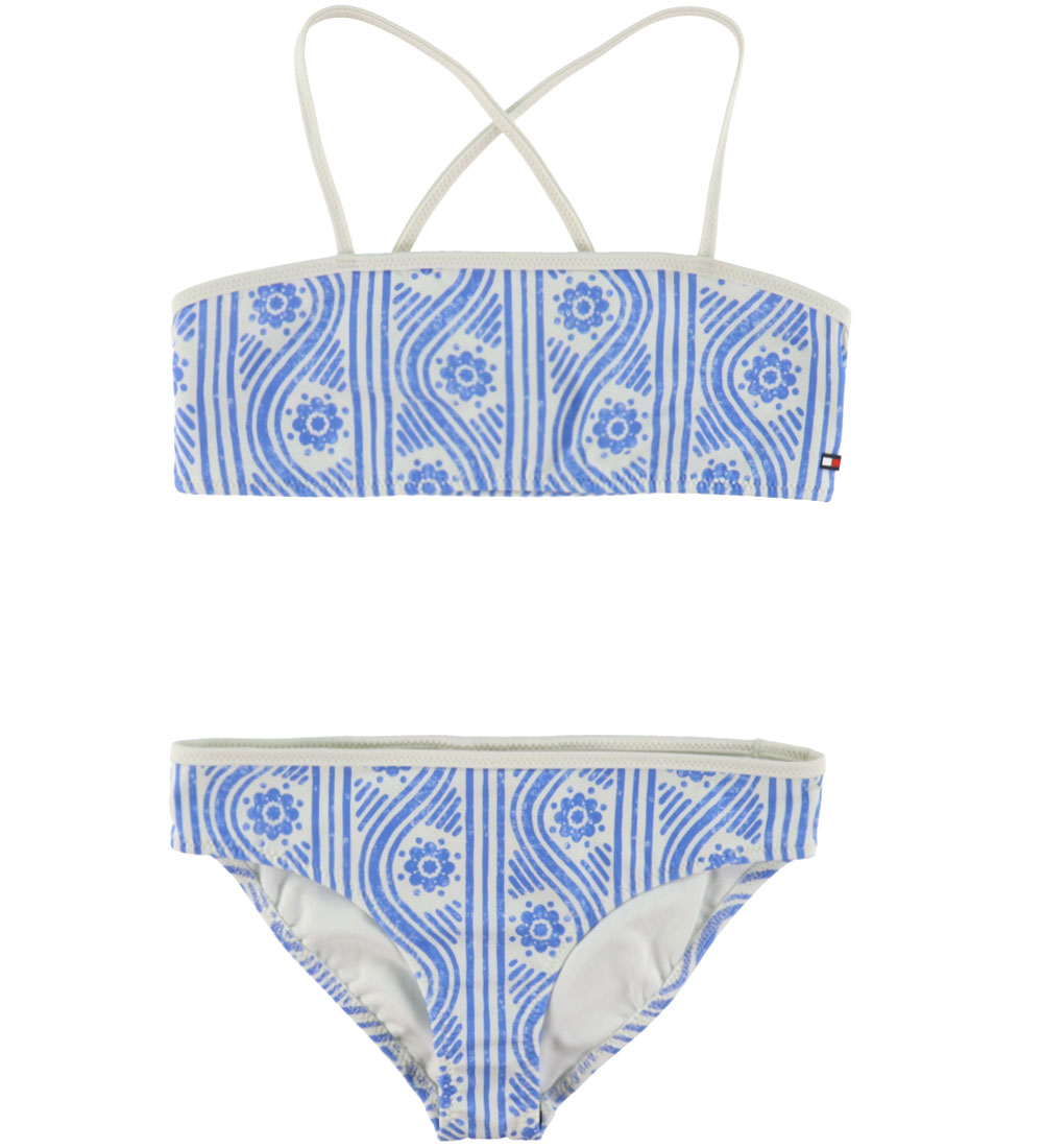 Tommy Hilfiger Bikini - Floral Stripe Blue Zauber
