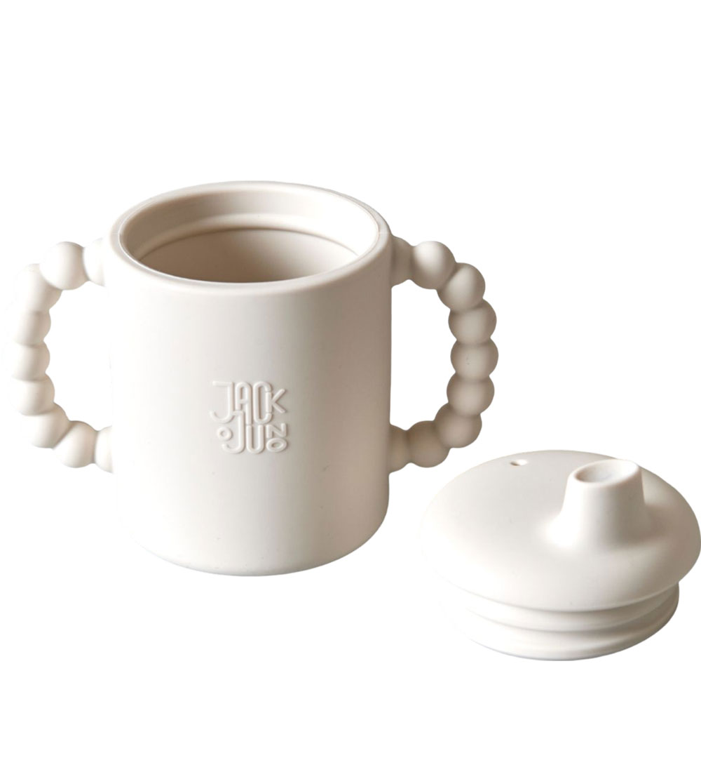 Jack o Juno Cup w. Spout Lid - Silicone - Bubble - Cream