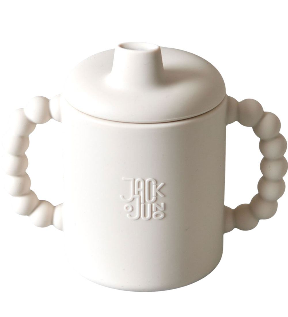 Jack o Juno Cup w. Spout Lid - Silicone - Bubble - Cream