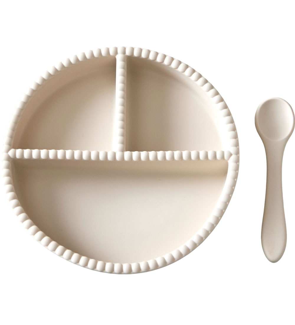 Jack o Juno Dinner Set - Silicone - 2 Parts - Bubble - Cream