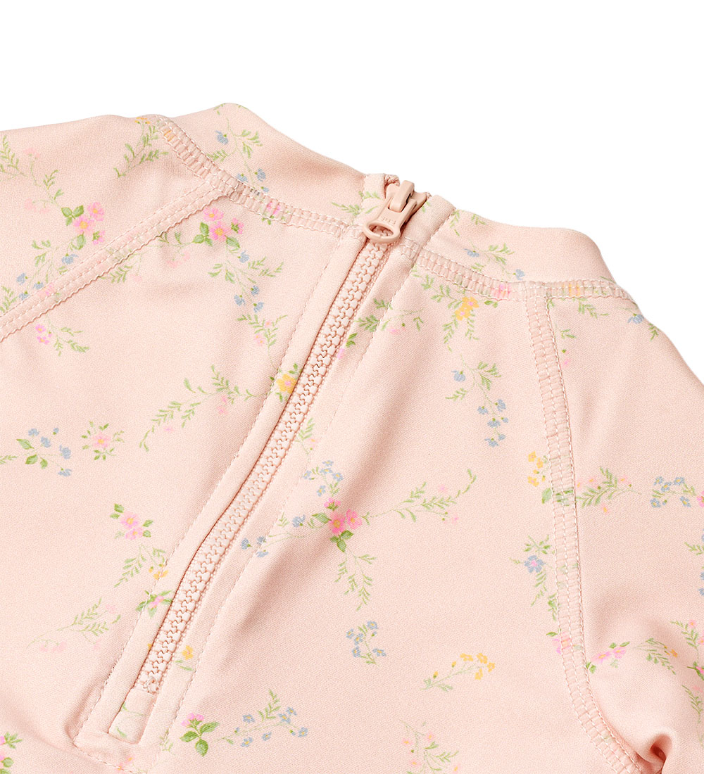 Wheat Coverall Swimsuit - UV40+ - Cas - Powder Checked Flowers