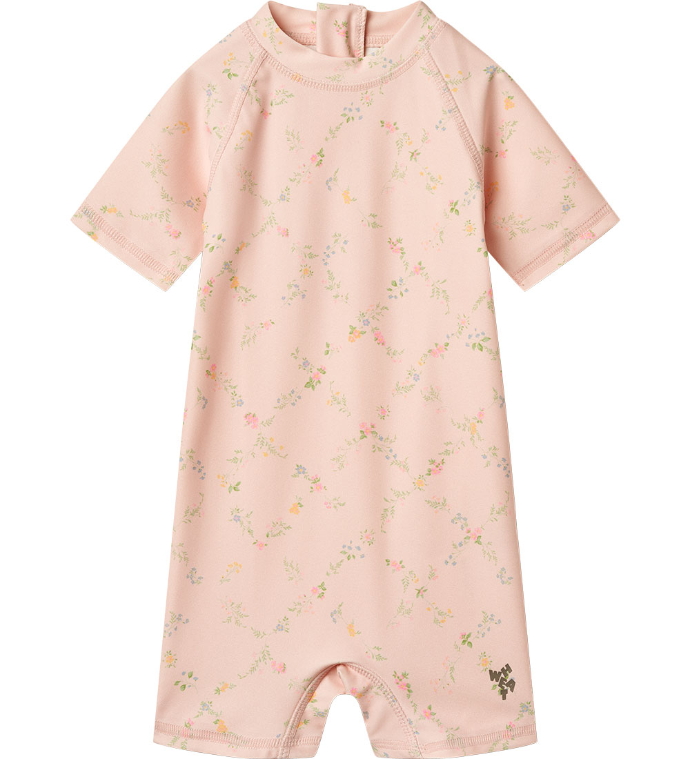 Wheat Coverall Swimsuit - UV40+ - Cas - Powder Checked Flowers