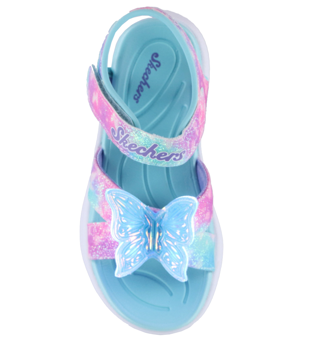 Skechers Sandalar M. Ljós - S-ljós Þverslaufa Björt - Aqua Mul