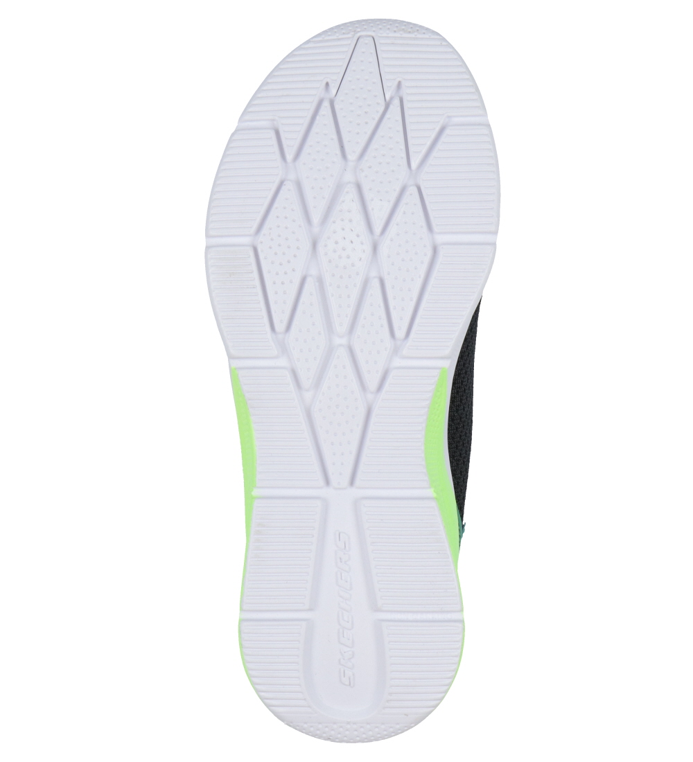 Skechers Shoes - Microspec Max Brisk-Stripe - Black/Lime