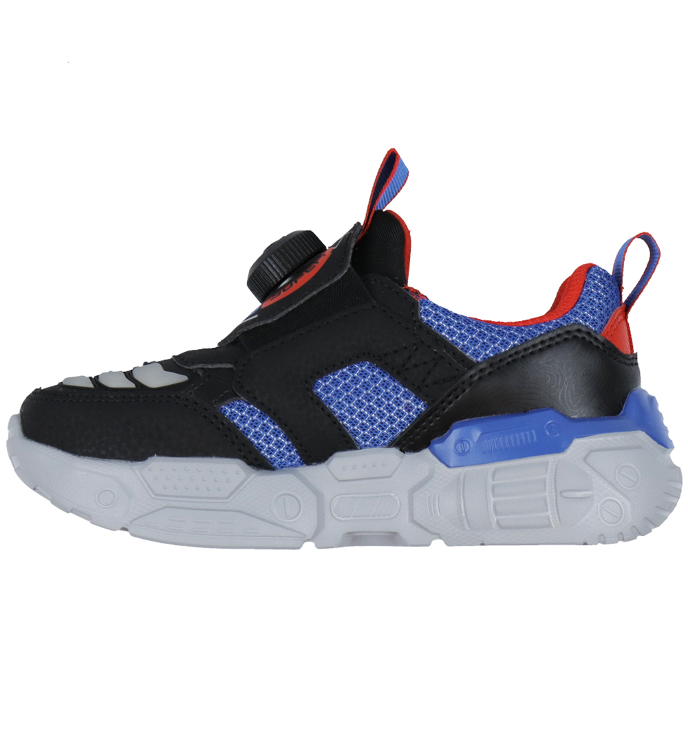 Skechers Sko m. Lys - Selectrons - Svart/Rød/Blå