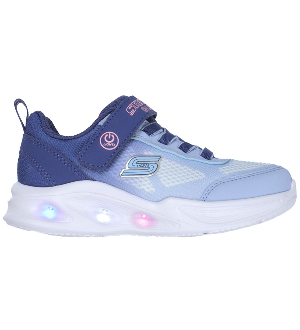 Skechers Shoes w. Light - Ombre Deluxe - Navy/Light Blue