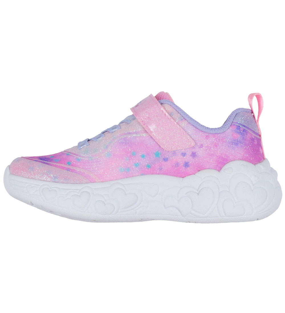 Skechers Sko m. Lys - Evig Heart Lys - Lys Rosa/Multi