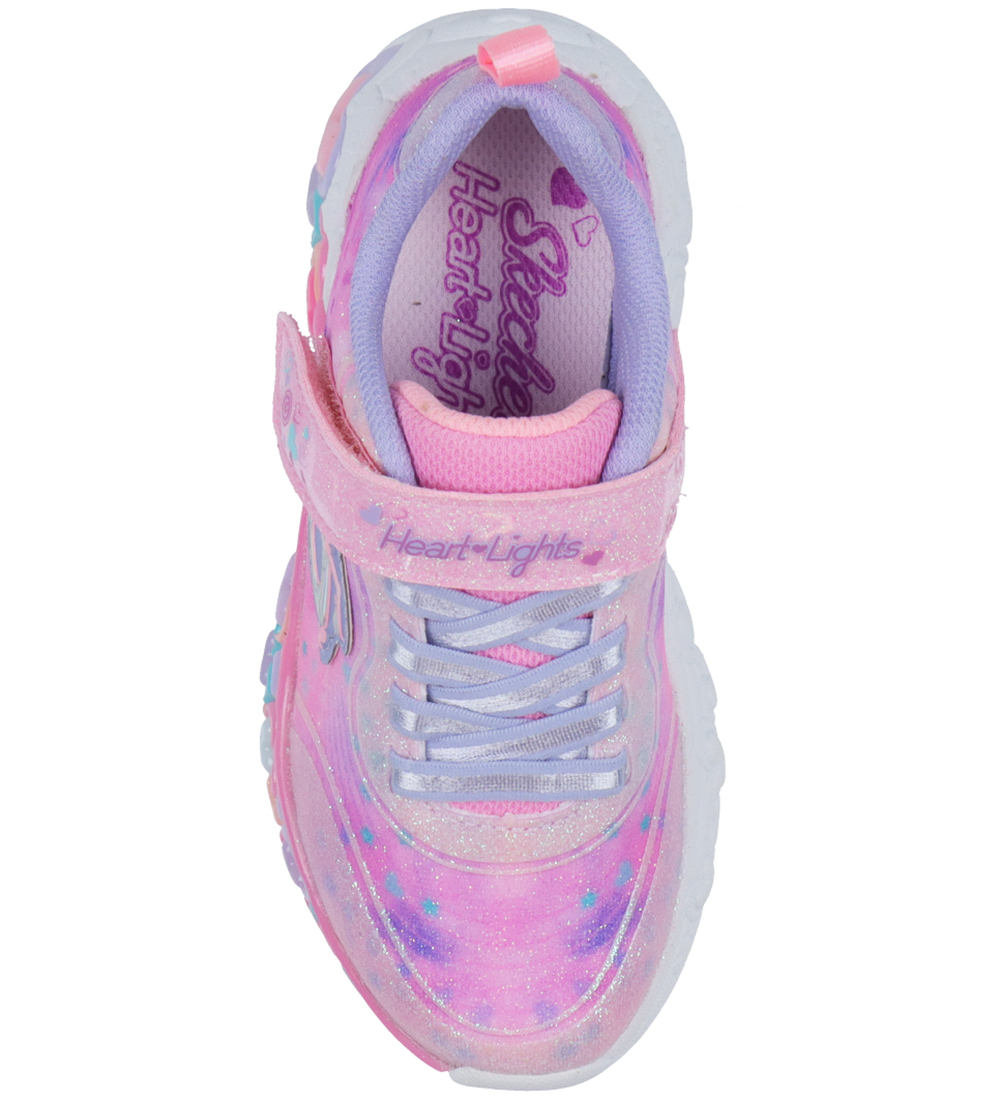 Skechers Sko m. Lys - Evig Heart Lys - Lys Rosa/Multi