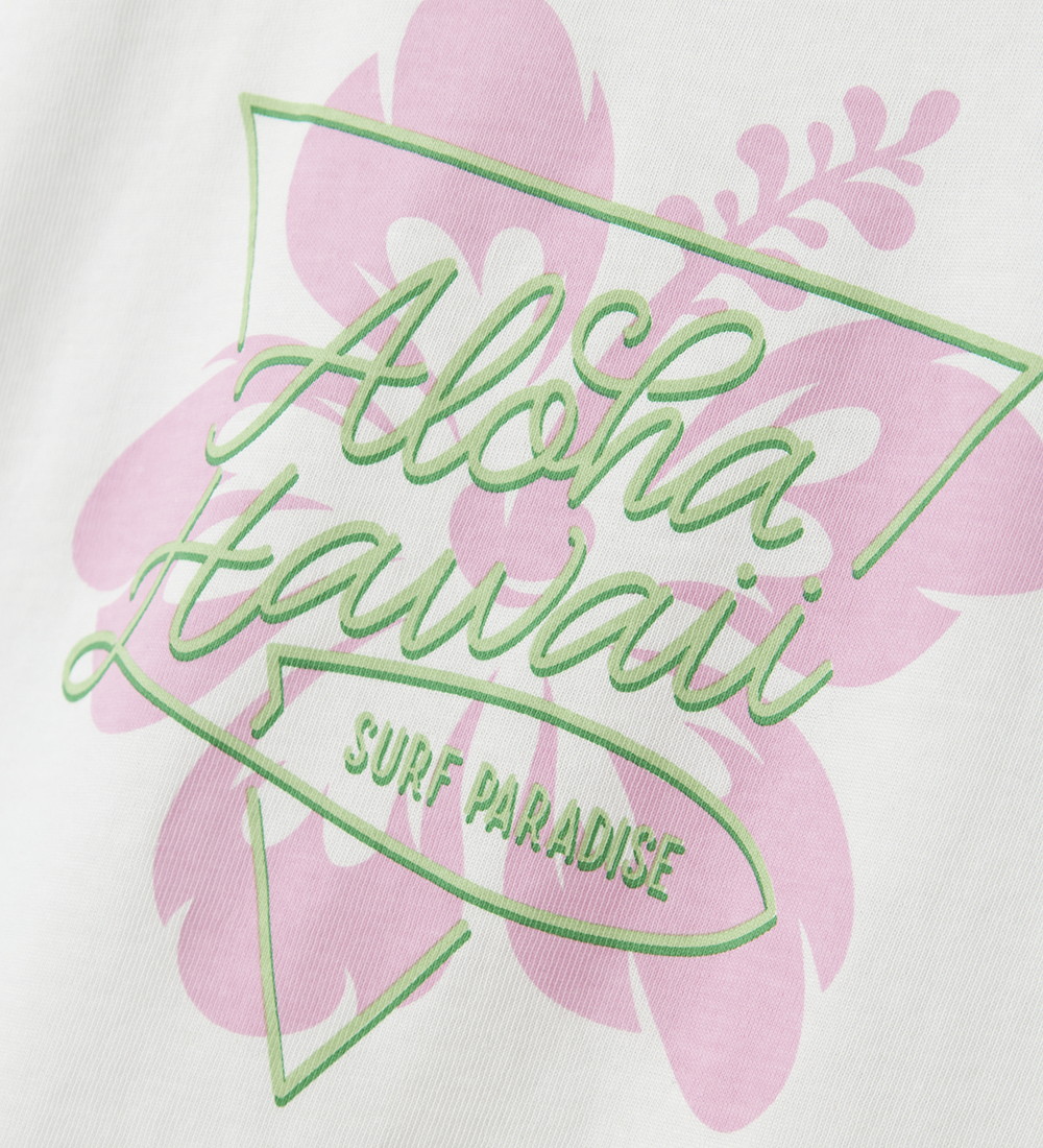 Name It T-shirt - NkfViolet - Bright White/Aloha