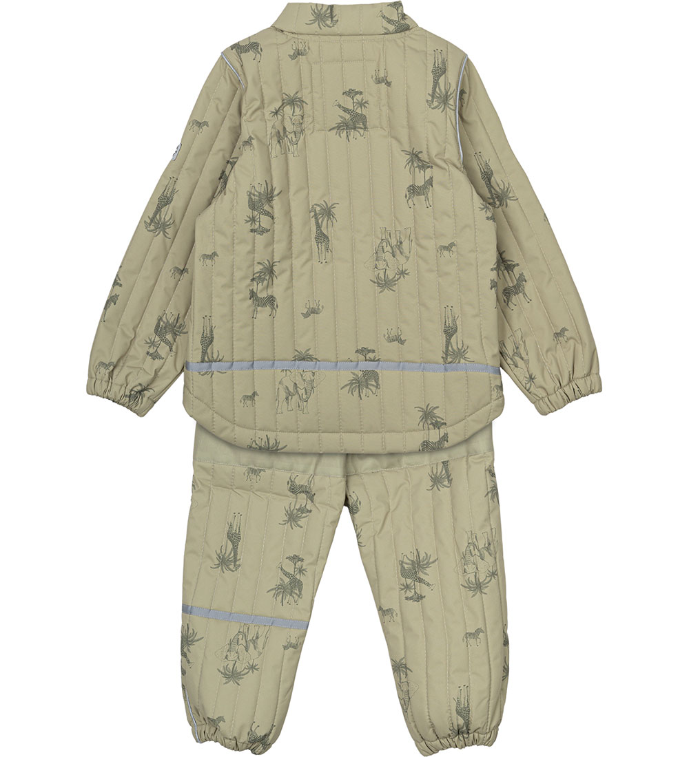 Mikk-Line Thermo Wear - Gray Green w. Print