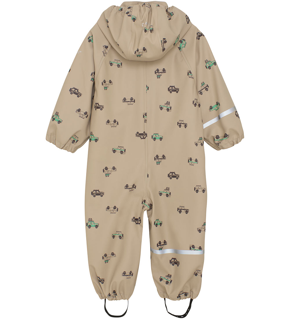 CeLaVi Rainsuit - PU - White Pepper w. Print
