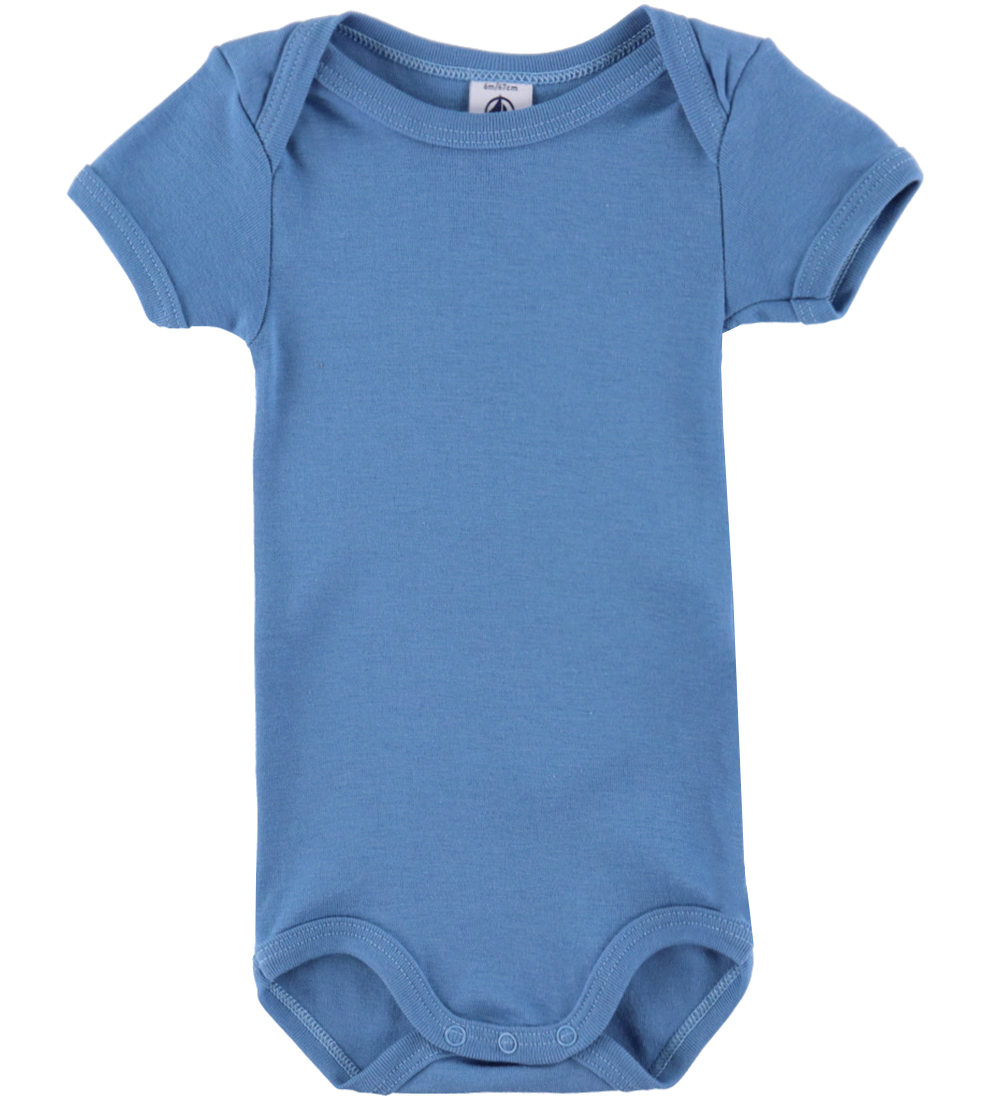 Petit Bateau Romper s/s - 3-pack - Wit/Blauw/Beige