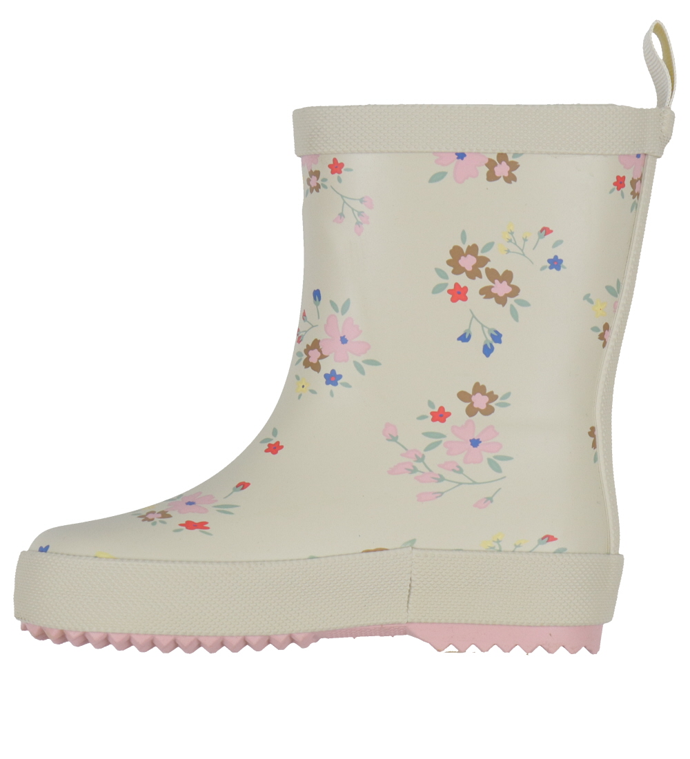 Pom Pom Rubber Boots - Flower AOP