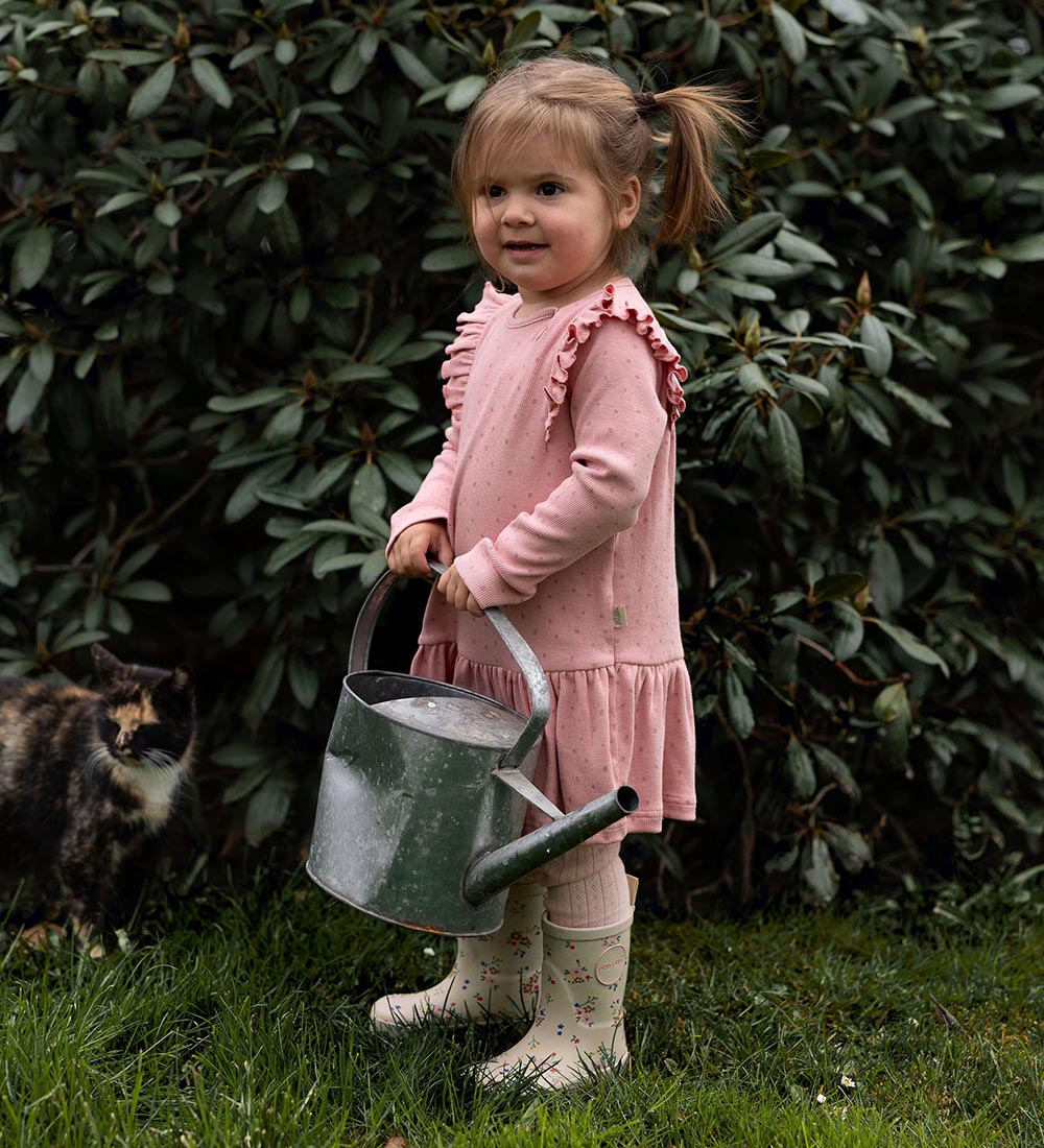Pom Pom Rubber Boots - Flower AOP
