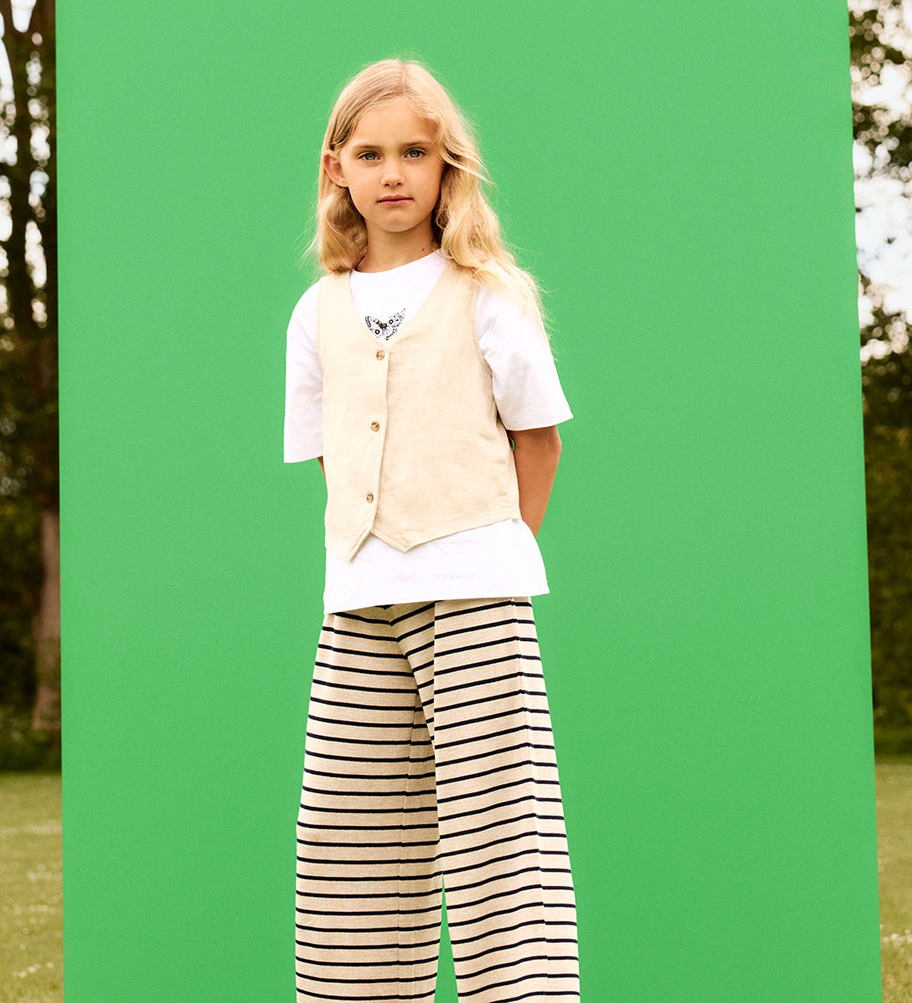 Name It T-shirt - NkfDane - Bright White w. Butterfly