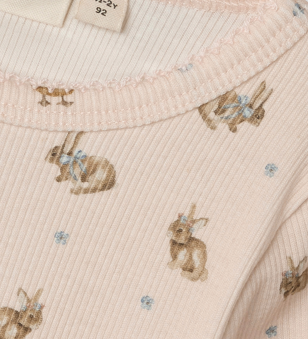 Lil' Atelier Bodysuit l/s - Rib - NbfLavo - AOP - Morganite