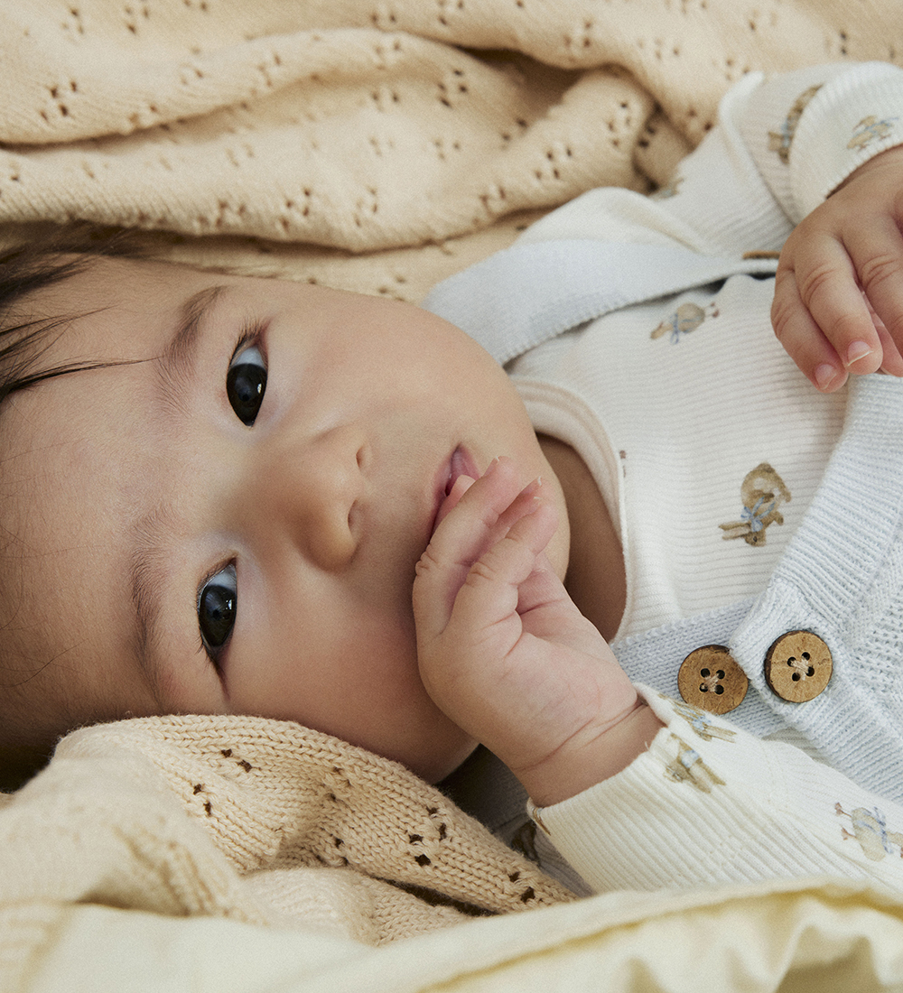 Lil' Atelier Bodysuit l/s - Rib - NbnLavo - AOP - Coconut Milk