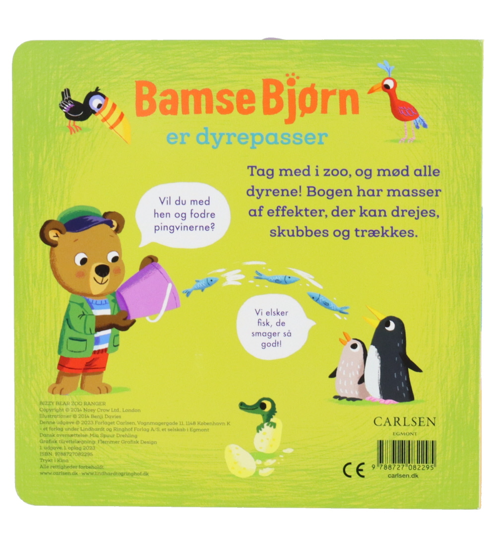 Forlaget Carlsen Book - Soft Toy Bear is a zookeeper