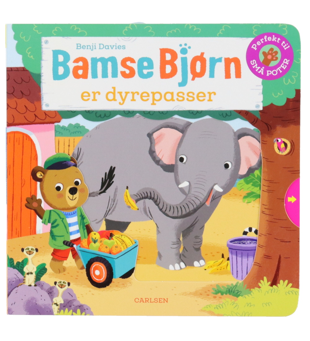 Forlaget Carlsen Book - Soft Toy Bear is a zookeeper
