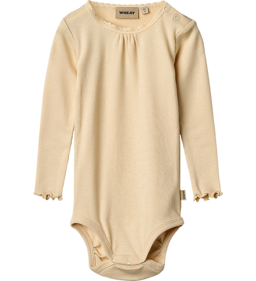 Wheat Bodysuit l/s - Rib - Lotta - Macadamia