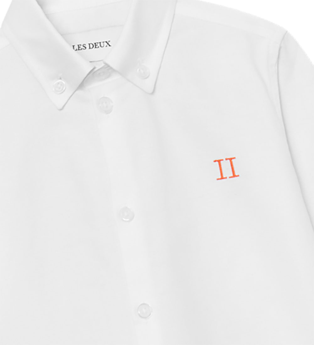 Les Deux Overhemd - Konrad Contrasteren Oxford - Wit