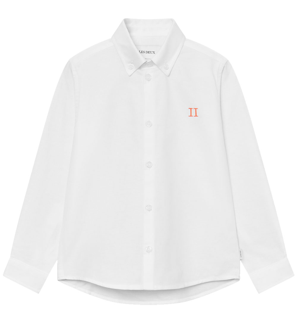 Les Deux Overhemd - Konrad Contrasteren Oxford - Wit
