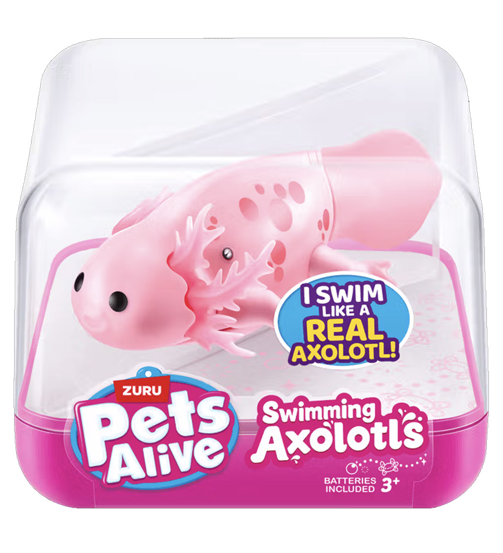 Pets Alive Bath Toy - Swimming Axolotl - Pink