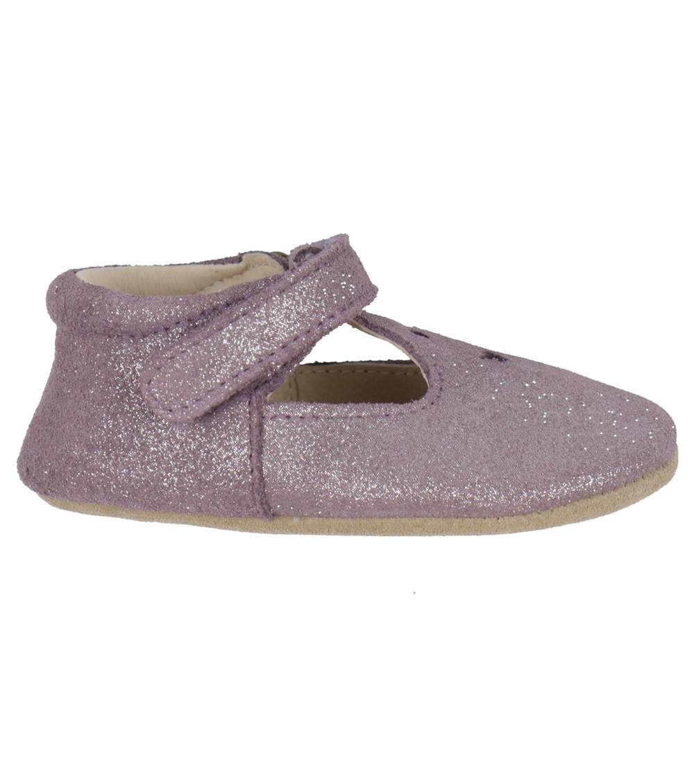 Chaussons Ballerines Melton - Mary Jane - Purple Dove av. Brilla