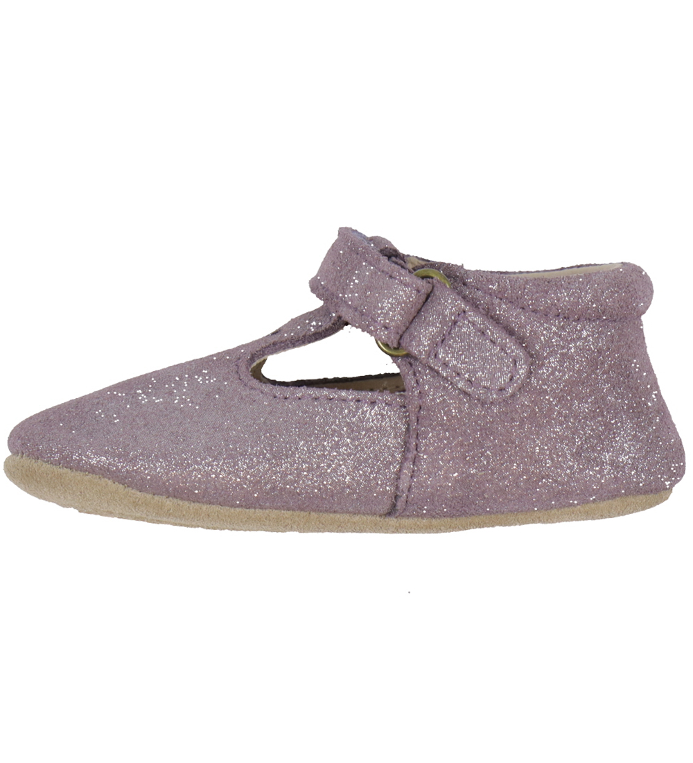 Chaussons Ballerines Melton - Mary Jane - Purple Dove av. Brilla