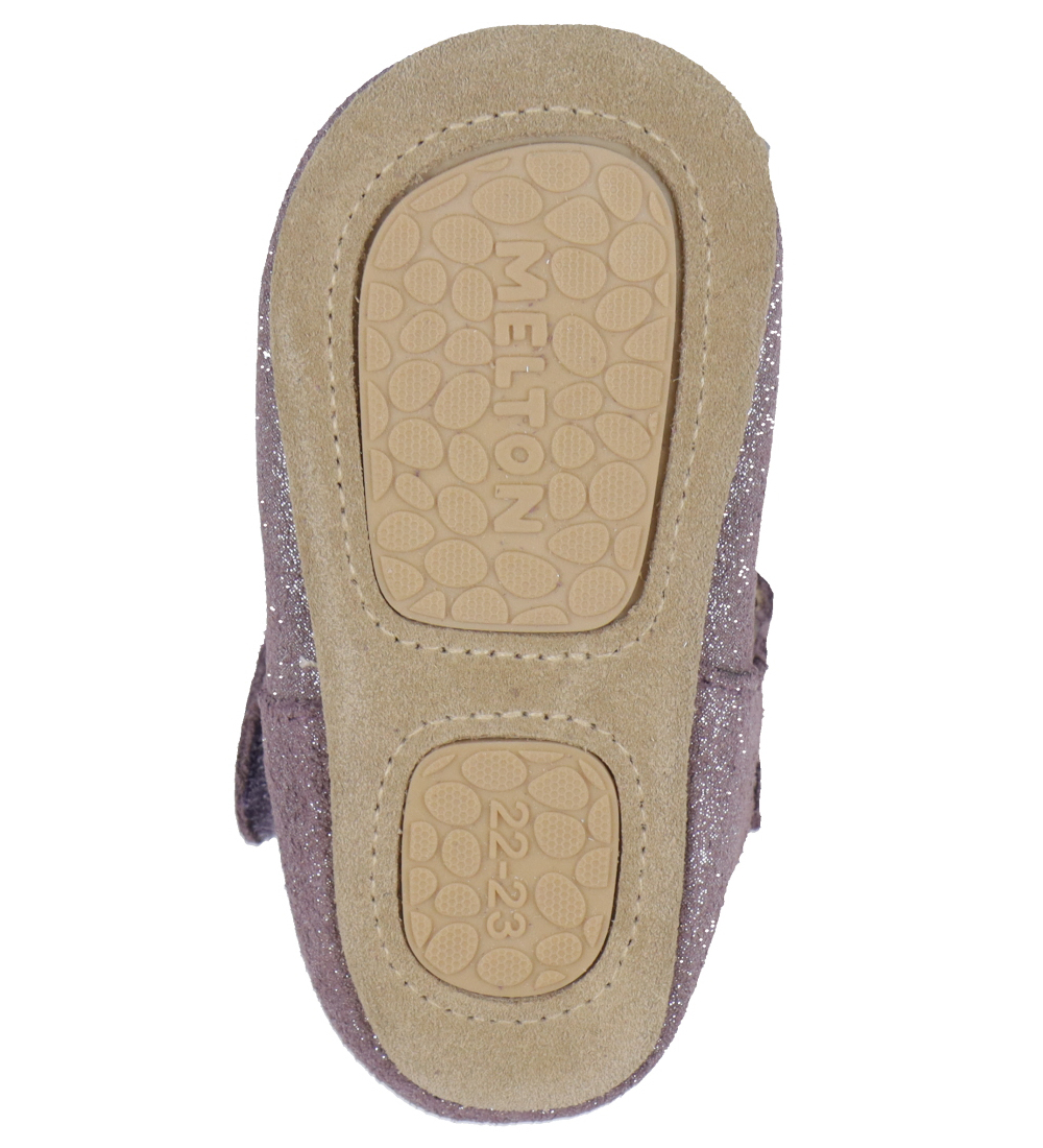 Chaussons Ballerines Melton - Mary Jane - Purple Dove av. Brilla