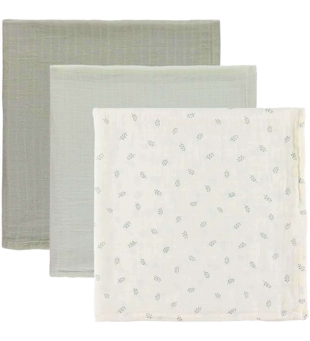 Sebra Gulpeklut - 3-pack - 75x75 cm - Sophora Leaves/Mist Green