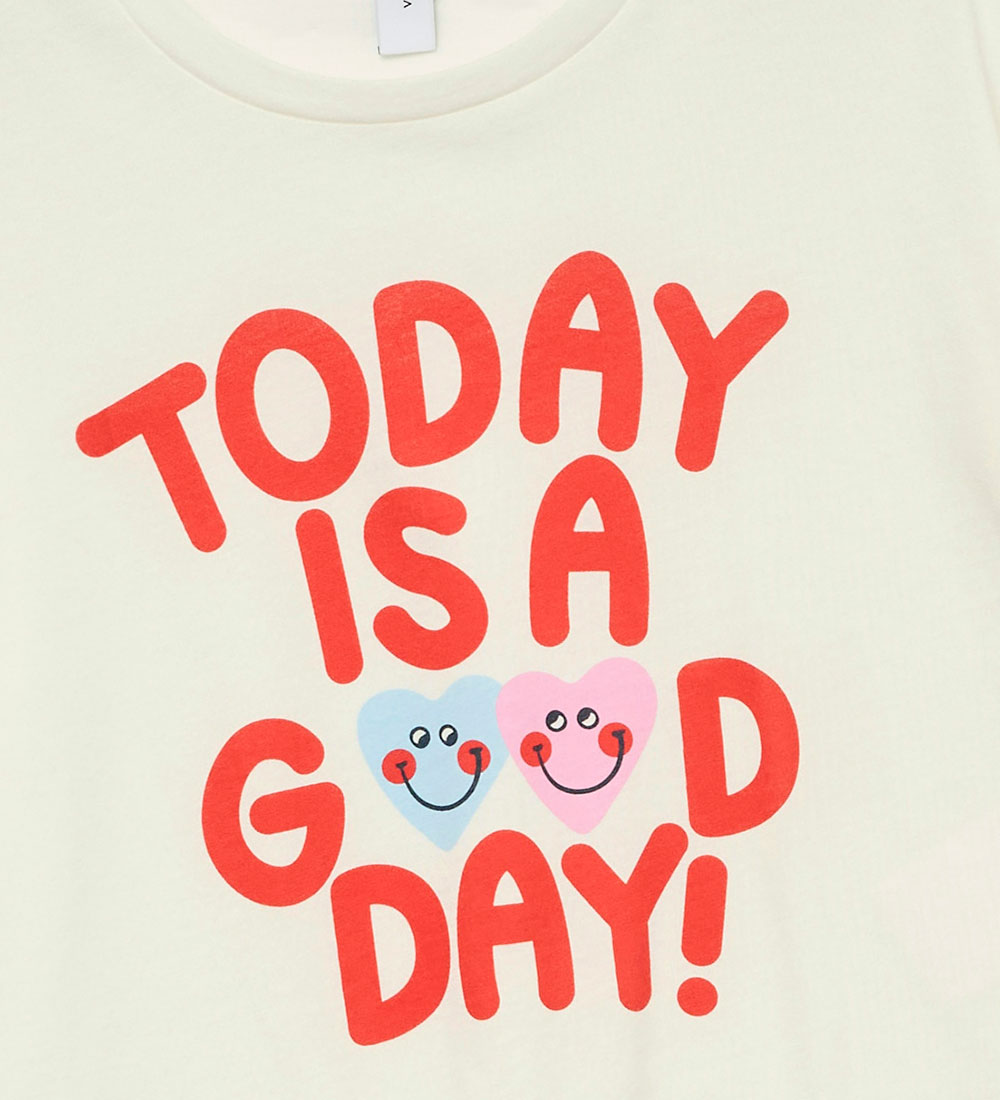 Vero Moda Girl T-shirt - VmFeel - Snow White/Today Ice A Good Da