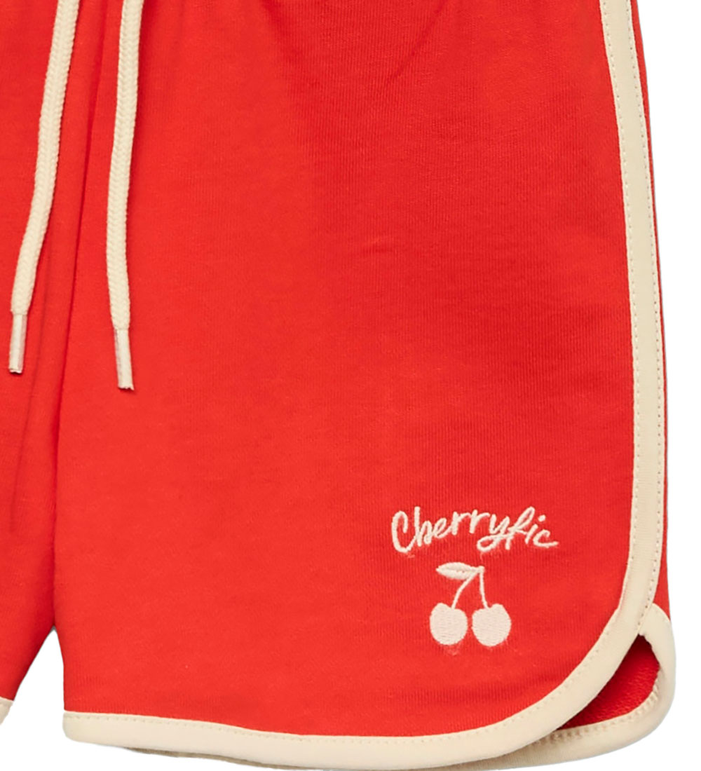Vero Moda Girl Sweatshorts - VmBrenda - Fiery Red/Cherryfic
