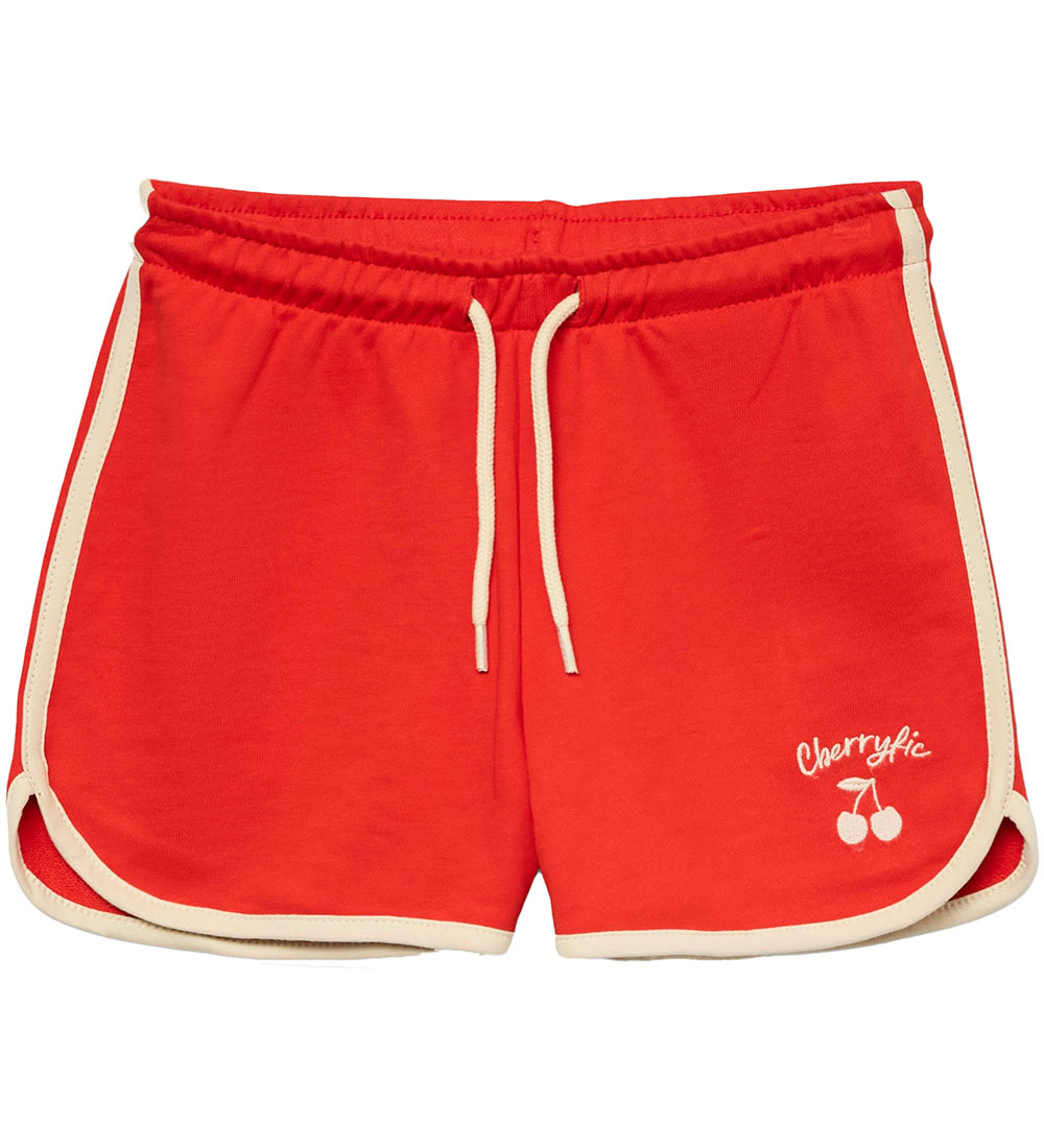 Vero Moda Girl Sweatshorts - VmBrenda - Fiery Red/Cherryfic