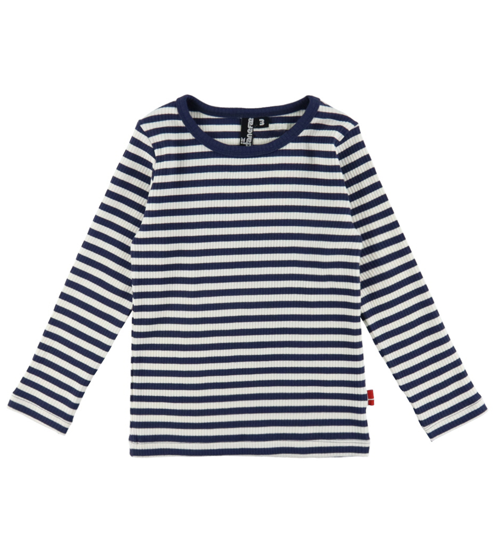 Danefæ Blouse - Danefilm - Rib - Cotton/Modal - Dk Navy/Chalk