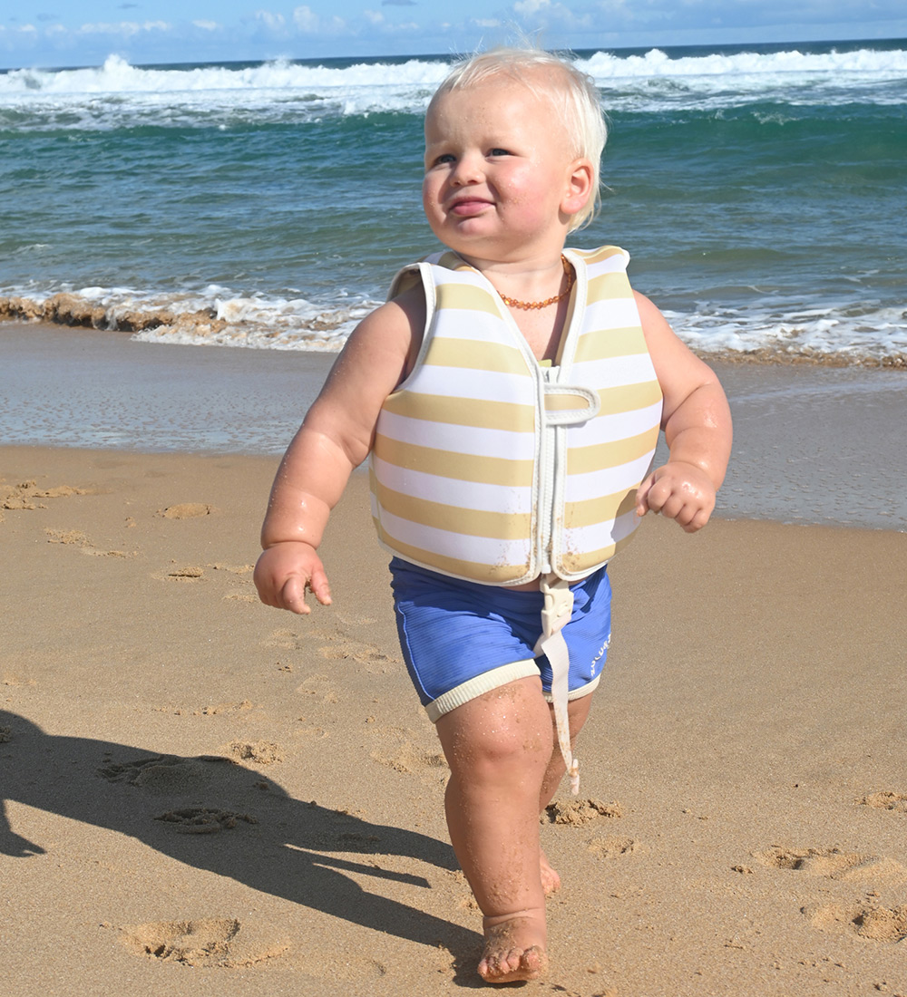 SunnyLife Schwimmweste - Sid Die Möwe - Mustard Stripe